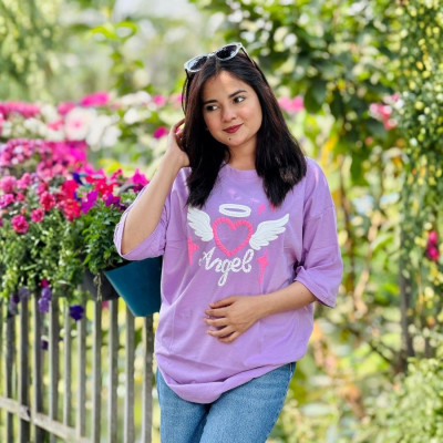 Ladies Drop Shoulder (Angel Purple)