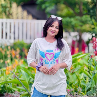 Ladies Drop Shoulder (Angel White)