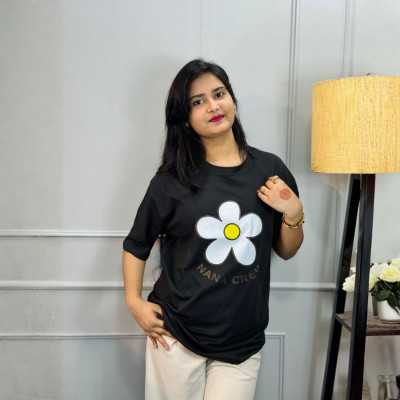 Ladies Drop Shoulder (Nana Crew Black)