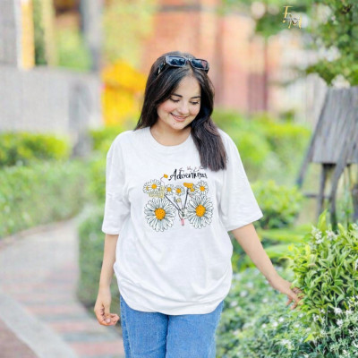 Ladies Drop Shoulder (Adventure White)