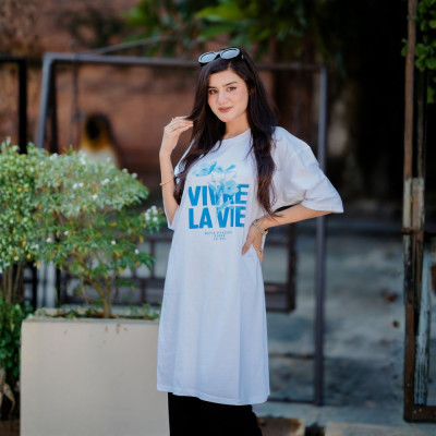 Ladies Long T-Shirt (VIVRE White)
