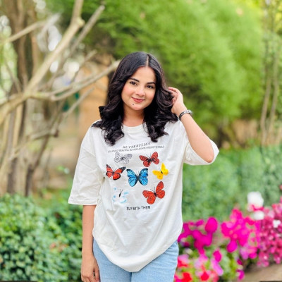 Ladies Drop Shoulder (FLY With Them White)