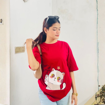 Ladies Drop Shoulder (Don't Kiss Me Merun)