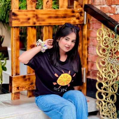 Ladies Drop Shoulder (Daddy Sun Black)