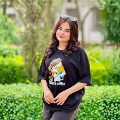 Ladies Drop Shoulder (Just Want Coffee Black)