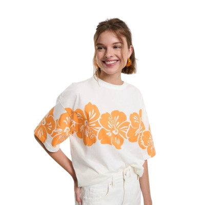 Ladies Drop Shoulder (China Rose White)