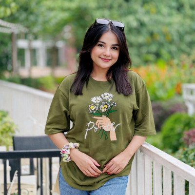 Ladies Drop Shoulder (Preety Olive)