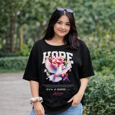 Ladies Drop Shoulder (HOPE Black)