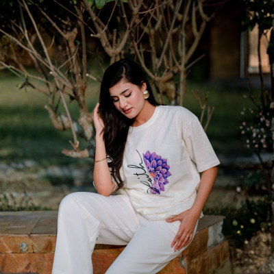 Ladies Drop Shoulder (FAITH White)